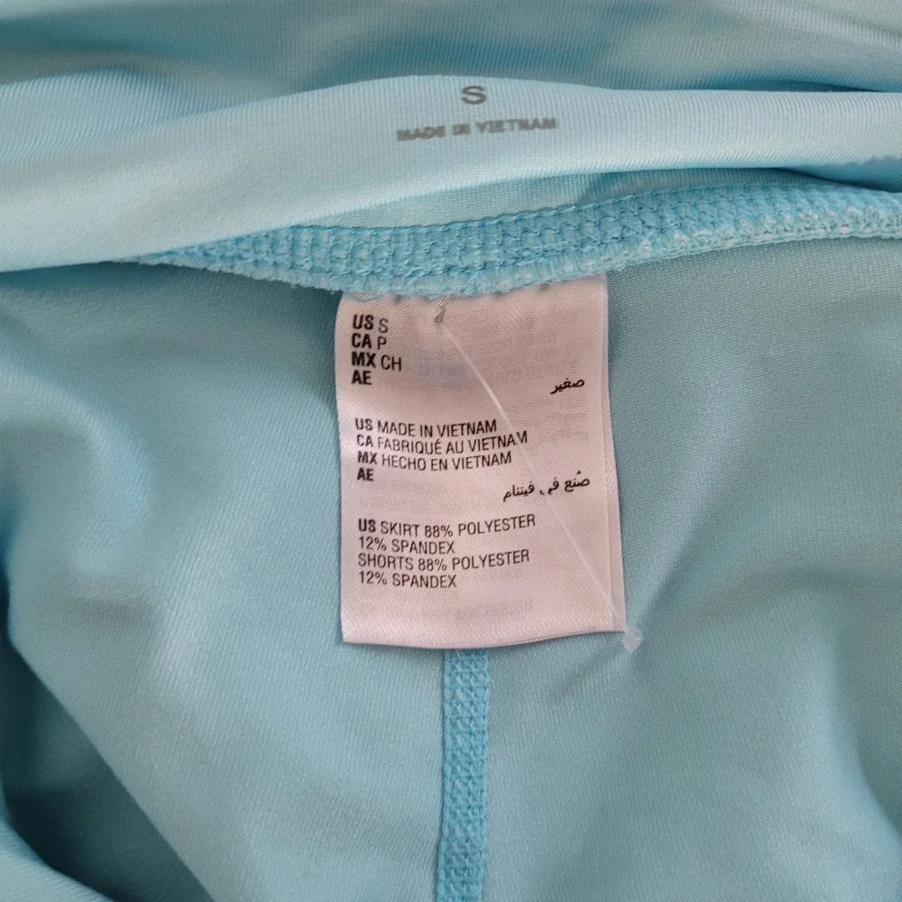 Ideology WOMENS Small Ruffle Pull‎ On Pickleball Golf Tennis Blue Skort Skirt